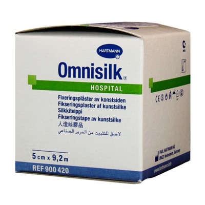 Пластырь гипоаллергенный OMNISILK из шелка 9,2 м х 5,0 см 1 шт Хартманн