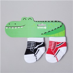 Набор носков Крошка Я "Крокодил", 2 пары, 6-8 см