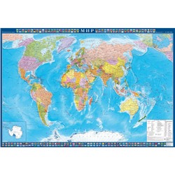 Настенная карта Мир политическая 1:22млн.,1,57х1,05м.