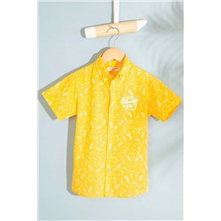 Желтая тканая рубашка для мальчика G083SZ004.000.753965
