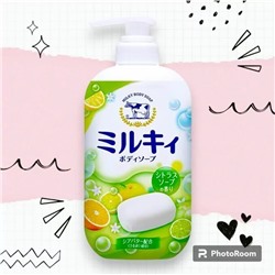Молочное увлажняющее жидкое мыло для тела с цитрусовым ароматом «Milky Body Soap» (дозатор) 550 мл