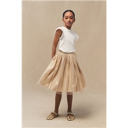 Mango Metallic Tulle Skirt