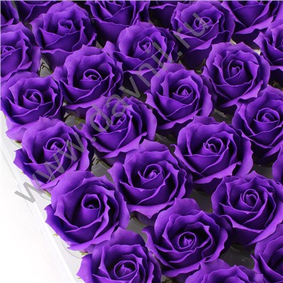 Роза из мыльной пены 5 см 50 шт фиолетовый 17