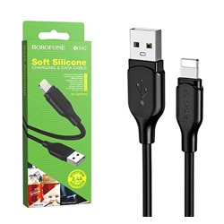 Кабель USB - Lightning BOROFONE BX42 Silicone (черный) 1м