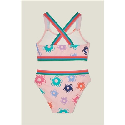 Angels By Accessorize Girls Pink Flower Bikini Set