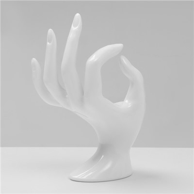 Подставка для украшений «Рука» 8,5×7×16 см, цвет белый