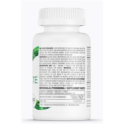 OstroVit Zinc Picolinate 150 tabs - ЦИНК