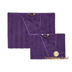 полотенца махровые Страйп фиолет