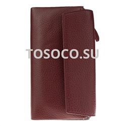 14 9920-3 d.red кошелек GENUINE LEATHER натуральная кожа 9х19х2