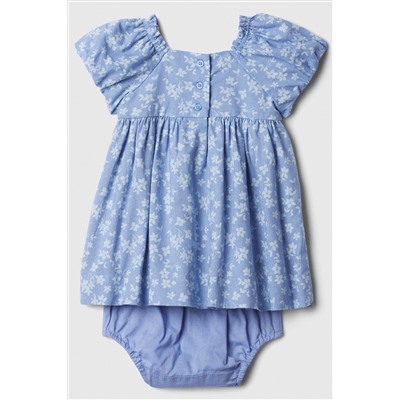 Gap Linen Blend Baby Floral Puff Sleeve Top and Shorts Set (Newborn-24mths)