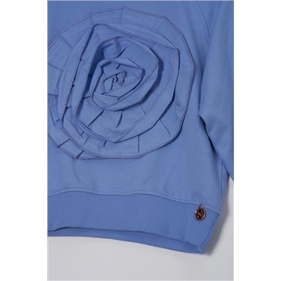 Angel & Rocket Blue Flora Corsage Sweatshirt