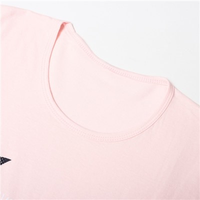 Комплект женский домашний (футболка/брюки), цвет белый/бирюзовый, размер 58