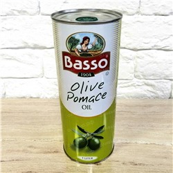 Масло оливковое рафинированное POMACE OLIVE OIL BASSO ж/б 1 л (Италия)