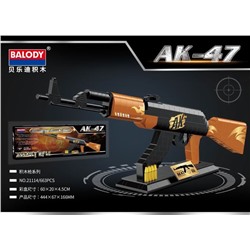 Конструктор Balody 21114 Оружие Автомат AK-47 663 дет 60х20х5 см