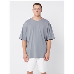 Дисконт футболка #342 оверсайз (серый), 100% хлопок, плотность 190 г.