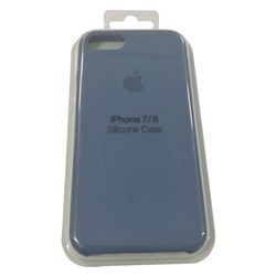 Силиконовый чехол для iPhone 7/8 сине-серый