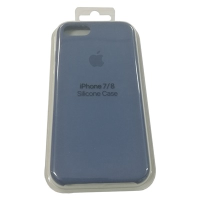 Силиконовый чехол для iPhone 7/8 сине-серый