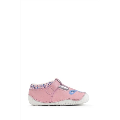 Start Rite Baby Pink Little Paws Nubuck/Leather Bunny T-Bar Shoes