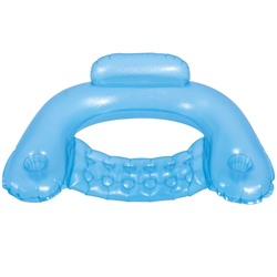 Надувное кресло для плавания Jleisure (128х84х30 см.,  голубой)