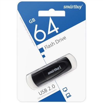 USB карта памяти 64ГБ Smart Buy Scout (черный)