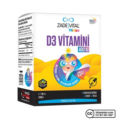 Zade Vital Miniza D3 Витамины 400 МЕ 20 мл