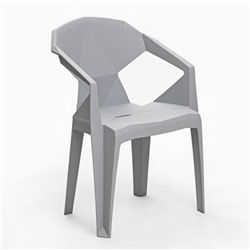 Кресло для сада "Epica" серое, макс. нагрузка 120 кг, 41,5 х 56,5 х 81 см