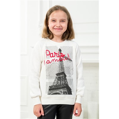 Свитшот детский из капитония айвори Париж