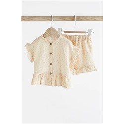 2 Piece Baby Short Sleeve Peplum Top & Shorts Set (0mths-3yrs)