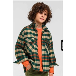 Рубашка лесоруба для мальчика в клетку с подкладкой из 100% хлопка, 5–14 лет 23142 EU00028