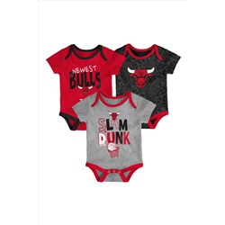 Fanatics Red NBA Chicago Bulls Slam Dunk 3pc Bodysuit