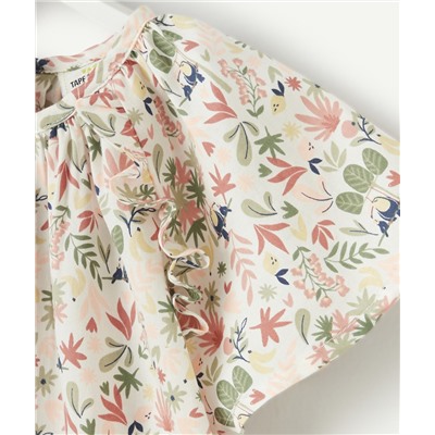 BLOUSE MANCHES COURTES BÉBÉ FILLE IMPRIMÉ FLEURI