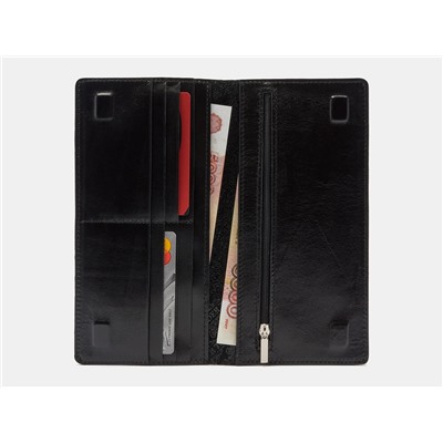 Кожаное портмоне с росписью из натуральной кожи «PR001 Black Харли Квин»