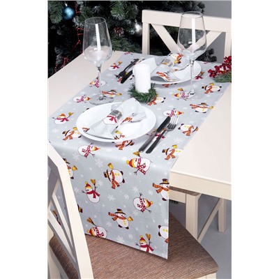 Дорожка на стол из рогожки 145x45 Happy Fox Home