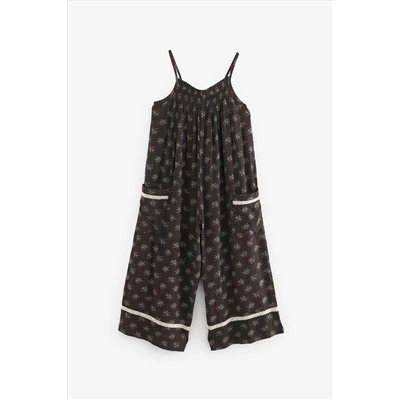 Charcoal Grey Printed Playsuit (3-16yrs)