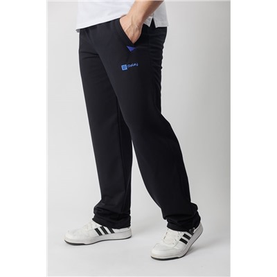Спортивные брюки М-1237: Тёмно-синий / Электрик
