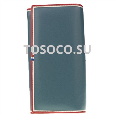 g-1003-8 blue  кошелек натуральная кожа и экокожа 9х19х2
