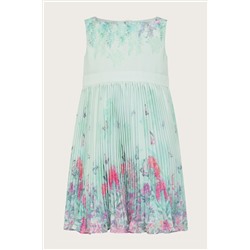 Monsoon Baby Blue Alium Botanical Print Dress