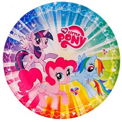 Тарелки бумажные "My Little Pony" 18 см, 6 штук