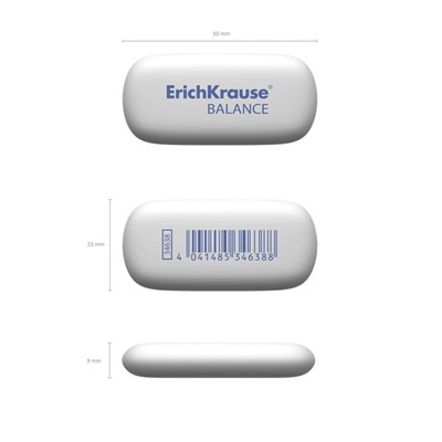 Ластик ErichKrause Balance Mini, 40 х 22 х 12 мм, мягкий, гипоаллергенный