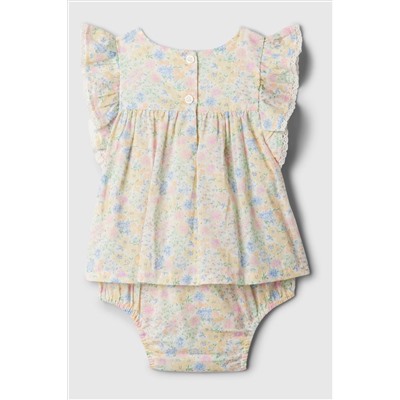 Gap Print Bubble Flutter Sleeve Dress (Newborn-24mths)