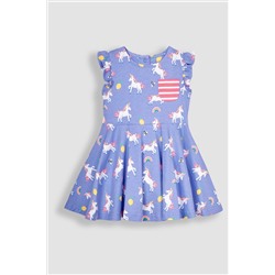 JoJo Maman Bébé Unicorn Skater Jersey Dress