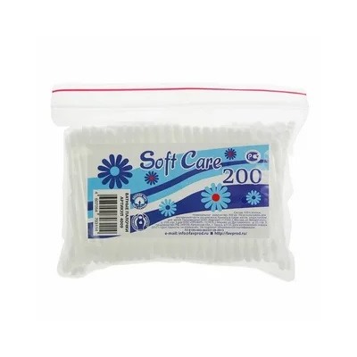 Ватные палочки Soft Care 200 в пакетике  «зип-лок», арт.4009
