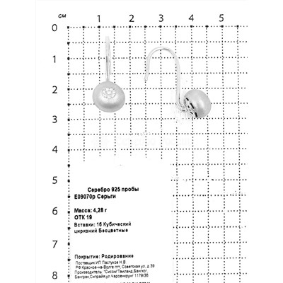 Кольцо из серебра с куб.цирконием родированное 925 пробы R09068р