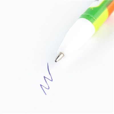 Ручка шариковая синяя паста 0.5 мм с колпачком «Кеды» пластик