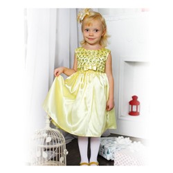 Желтое нарядное платье для девочки 76423-ДН15