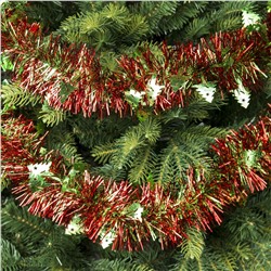 (S)(НГ)Мишура, 2 м, красная, Елочка зеленая, Christmas decorations