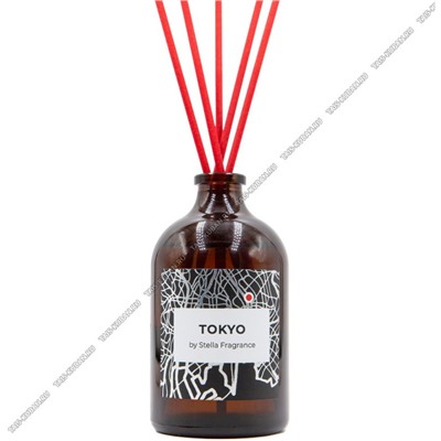 Диффузор AROMA "Tokyo" фл.100мл (апельсин, гвоздика, вишня ) 5 ротанг.палоч,служ.до 4х мес (8)