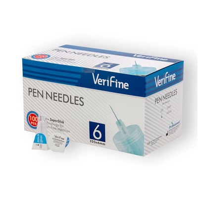 Иглы Verifine для инсулин. шприц-ручка (0.23) 32G-6mm. №100
