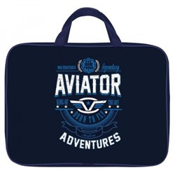 Папка школьная с ручками 35х26,5х6 см "AVIATOR" ткань ПТРТМР-АВИ SchoolФормат