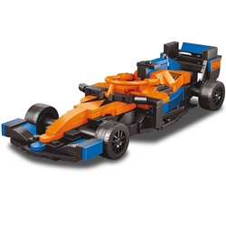 Конструктор Mioshi Tech "Автоспорт: Оранжево-синий гоночный болид" (278 дет., 20,5 см)